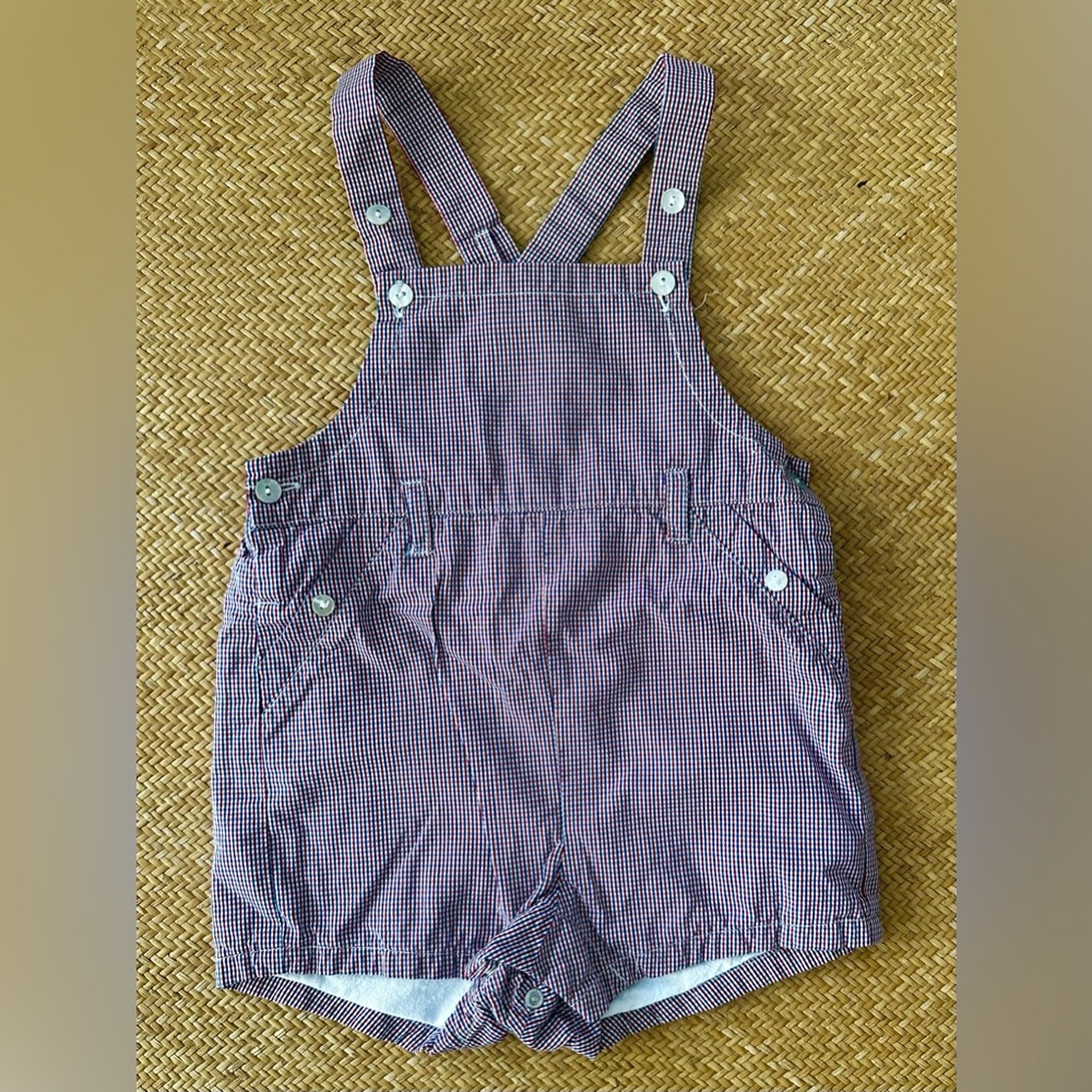 EUC Red and Blue Check Short Overall